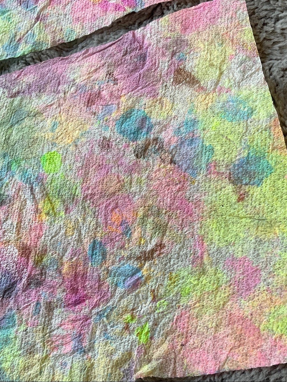 Abstract Multicolor Textile Art - Picture 5 of 7